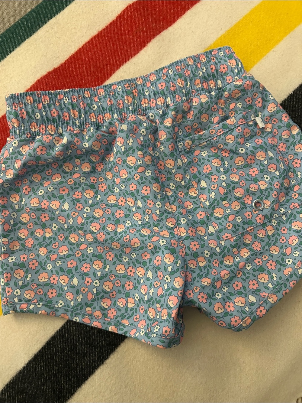 Crewcuts Blue Floral Swim Trunks - Picture 3 of 3